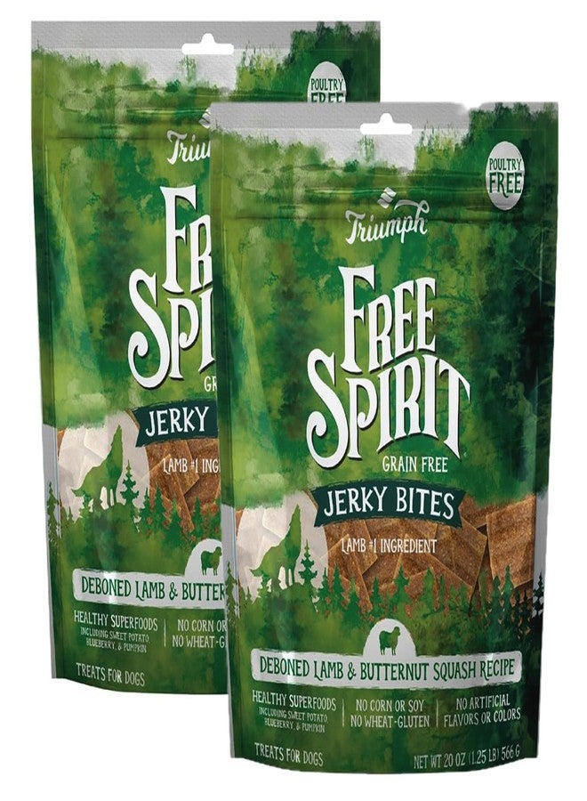 Triumph 2 Pack of Grain-Free Lamb Jerky Bites Dog Treats, 20 Ounces Each - Image 1
