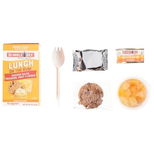Bumble Bee Lunch On The Run Chicken Salad with Crackers Kit, 8.2 oz (Pack of 4) - Ready to Eat, Includes Crackers, Cookie & Mixed Fruit - Shelf Stable & Convenient Source of Protein - Image 5