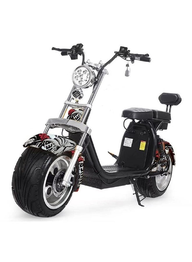ميجا ويلز MEGAWHEELS Trendy 2000 Watts COCO Harley Scooter With Fat Wheels 60 v Removable Battery | Adults Electric Scooter - Image 1