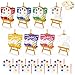 GOAUS Valentines Day Gifts for Kids 24 Pack EaselShaped Valentines Cards with Watercolor Paint Sets for School Boys Girls Classroom Preschool Party Favors Class Prizes - Image 2