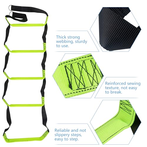 itayak 5 Step Boat Rope Ladder, Foldable Assist Boarding Outdoor Climbing Rope Ladder for Inflatable Boat, Pontoon Boat, Sailboat, Kayak, Motorboat, Canoeing - Image 3