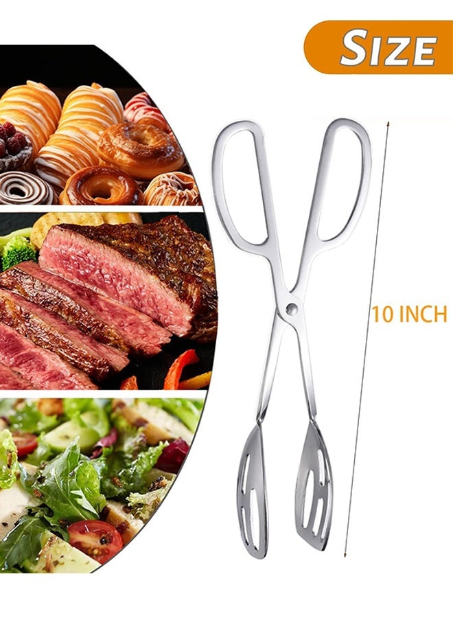 Serving Tongs for Buffet Party Catering, Thickening Food Serving Salad Cake Bread Kitchen Tongs, Stainless Steel - Image 4