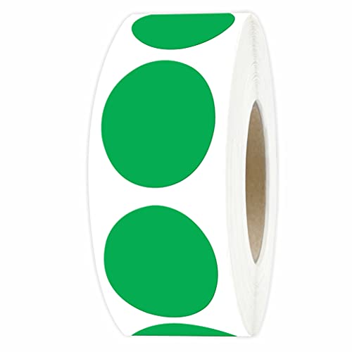 PARLAIM 1" Green Round Color Coding Circle Dot Labels on a Roll, 1000 Stickers, 1 inch Diameter - Image 2