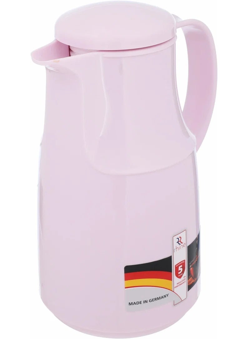 RHINE Thermos, 1 liter, glass inner container, plastic outer shell - pink - Image 4
