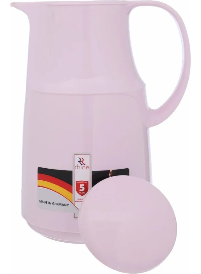 RHINE Thermos, 1 liter, glass inner container, plastic outer shell - pink - Image 3