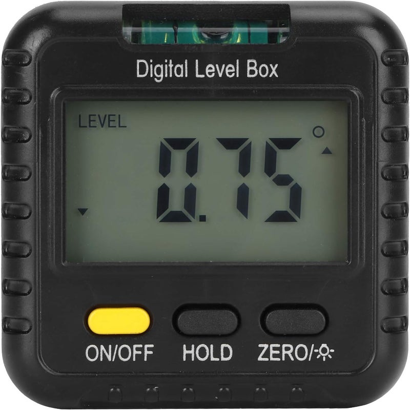 Digital Inclinometer 360 Degree Angle Finder Protractor for Woodworking, Lightweight ABS Material, High Accuracy Measurement Tool with Magnetic Measuring Surface (With horizontal bubbles) - Image 1