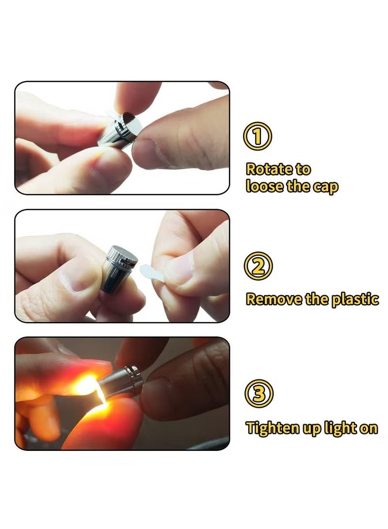 Unewshi 10 Pack Wireless Mini LED Spotlights - Battery Operated Warm White Wireless Miniature Lights for Art, Jewelry Display, Closets & DIY Projects (Warm White) - Image 4