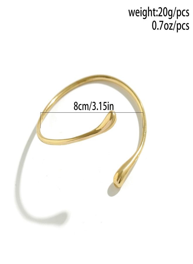 INENIMARTJ Gold Arm Cuff Upper Arm Bracelet Minimalist Armband Cuffs Bangle Bracelets Arm Cuff Jewelry for Women Summer Beach Accessories (Silver) - Image 5