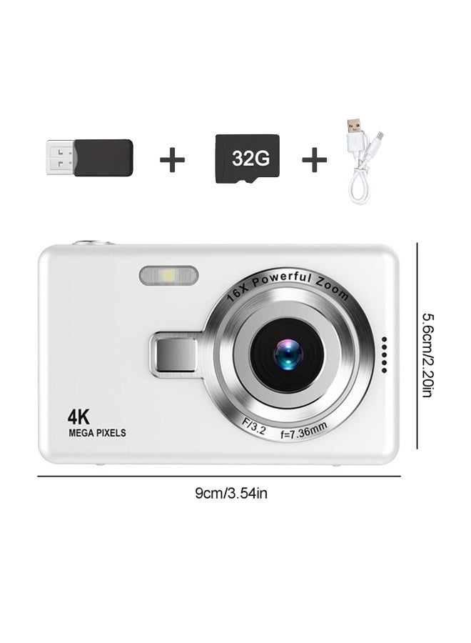 4K Portable Digital Camera for Teens，youth – 96MP Ultra-HD, 2.4-inchLCD Screen, Electronic Image Stabilization, Long Battery Life + 32GB Card & Reader, Ideal Campus Selfie & Travel - Image 1