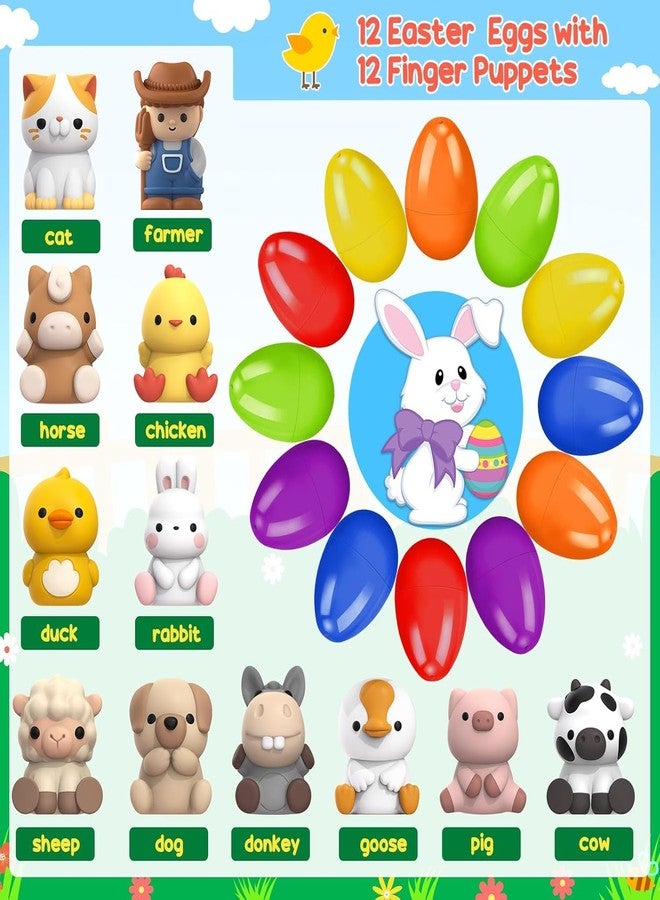 ShyLizard 12pack Prefilled Easter Eggs with Finger Puppets, Easter Basket Stuffers with Toys inside for Easter Egg Hunt, Easter Party Favors Supplies, Classroom Prizes Reward, Easter Gifts for kids toddlers - Image 3