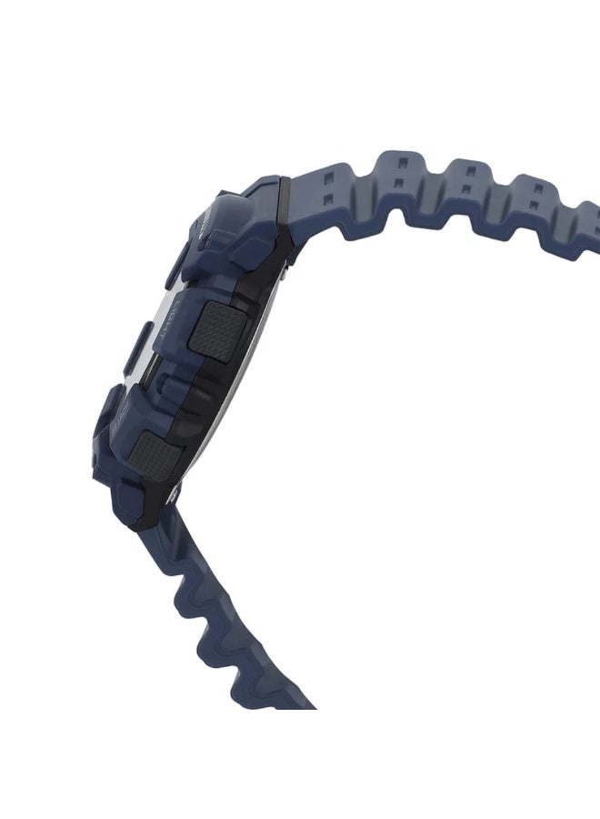 كاسيو ساعة كاسيو WS-1500H-2AVDF رقمية لصيد السمك والرياضة للرجال – مقاومة للماء حتى 100 متر، عرض مراحل القمر، وضع الصيد، إضاءة LED، بطارية لمدة 10 سنوات، بحزام ريزين أزرق - Image 4