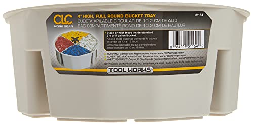 Custom Leathercraft1154 4-Inch High, Full-Round Bucket Tray,Cream White - Image 5