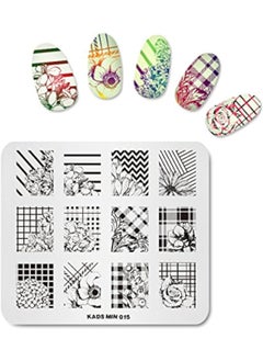 KADS KADS 1pcs Flower Pattern Nail Stamping Image Plate Holder Plate Stand Tray for Stamping Template Printing Plate for Nail Stencil 