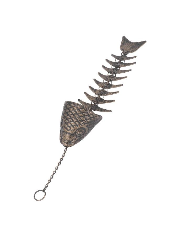 Fishbone Wind Chimes Relaxation Sound Beautiful Melody Iron Hanging Ornament for Home Decoration