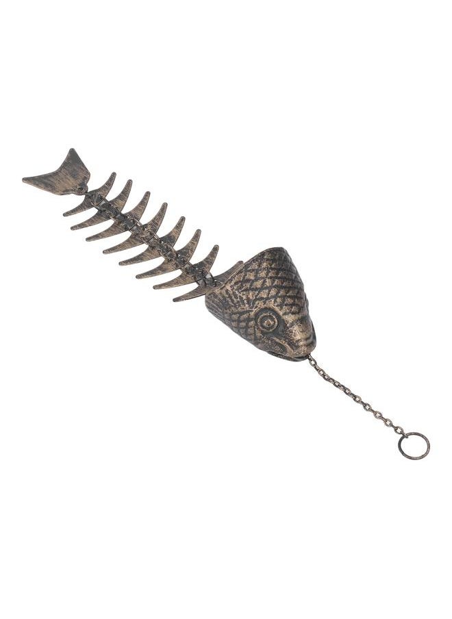 Fishbone Wind Chimes Relaxation Sound Beautiful Melody Iron Hanging Ornament for Home Decoration