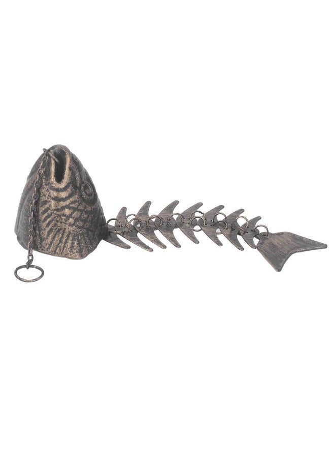 Fishbone Wind Chimes Relaxation Sound Beautiful Melody Iron Hanging Ornament for Home Decoration