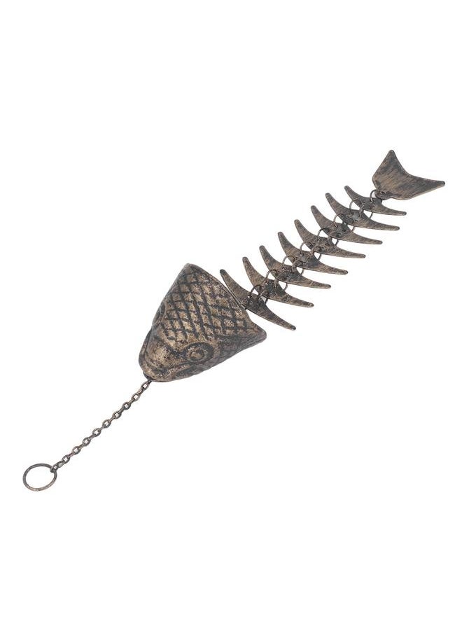 Fishbone Wind Chimes Relaxation Sound Beautiful Melody Iron Hanging Ornament for Home Decoration