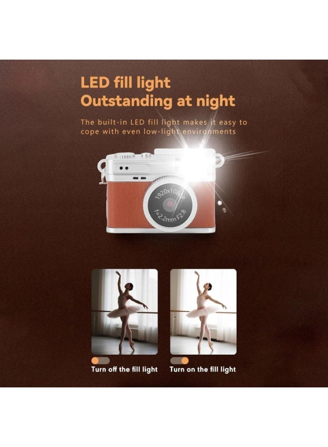 Mini Retro Digital Camera 1080p – Portable Compact Camcorder with 30FPS Video, Wide Zoom, Switchable Creative Filters, Instant Photo Capture, Lightweight Beginner-Friendly Pocket Camera for Travel and Gifts - Image 4