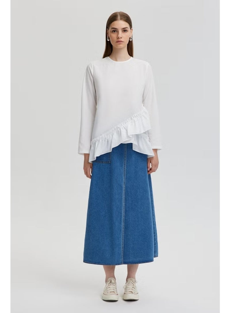 Touche Ruffle Detail Tunic - Image 1