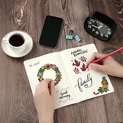 XYark 12 Pack Flower Design Blank Notebook Journals Bulk for Traveler, Student and Office, Plain Composition Subject Sketchbook Notebooks with Unlined Paper, 80GSM, 30 Sheets,5.5x 8.3 inch, A5 Size - Image 3