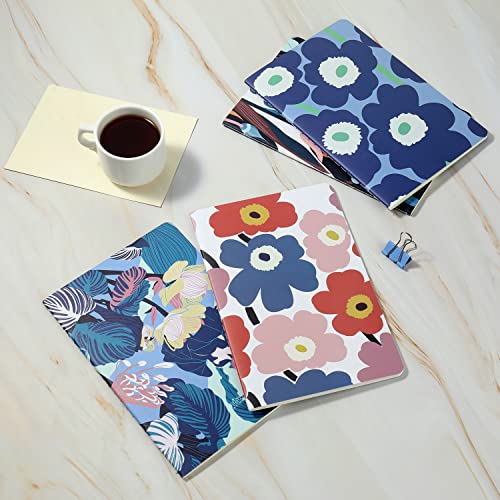 XYark 12 Pack Flower Design Blank Notebook Journals Bulk for Traveler, Student and Office, Plain Composition Subject Sketchbook Notebooks with Unlined Paper, 80GSM, 30 Sheets,5.5x 8.3 inch, A5 Size - Image 5