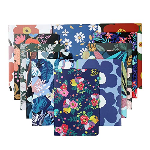 XYark 12 Pack Flower Design Blank Notebook Journals Bulk for Traveler, Student and Office, Plain Composition Subject Sketchbook Notebooks with Unlined Paper, 80GSM, 30 Sheets,5.5x 8.3 inch, A5 Size - Image 1