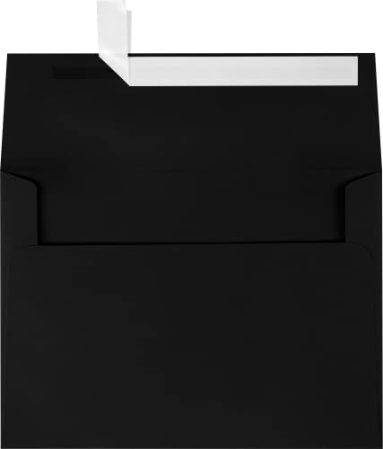 LUXPaper A7 Invitation Envelopes | Peel & Press | 5 1/4" x 7 1/4" | Midnight Black | 80lb. Text | 250 Qty - Image 1