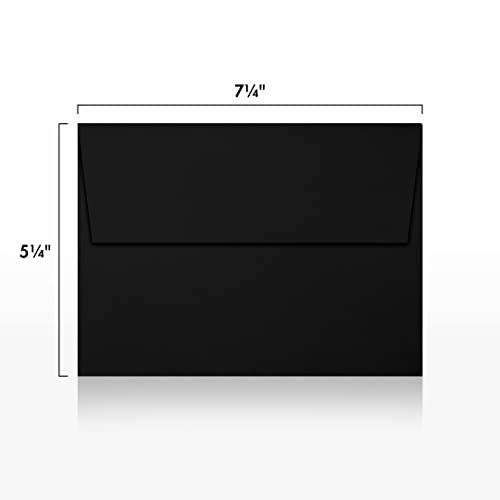 LUXPaper A7 Invitation Envelopes | Peel & Press | 5 1/4" x 7 1/4" | Midnight Black | 80lb. Text | 250 Qty - Image 3