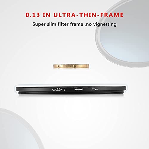 GREEN.L 67mm ND1000 Filter, Slim 10-Stop Fixed Neutral Density 67mm ND Filter for Long Exposure Photography - Image 4