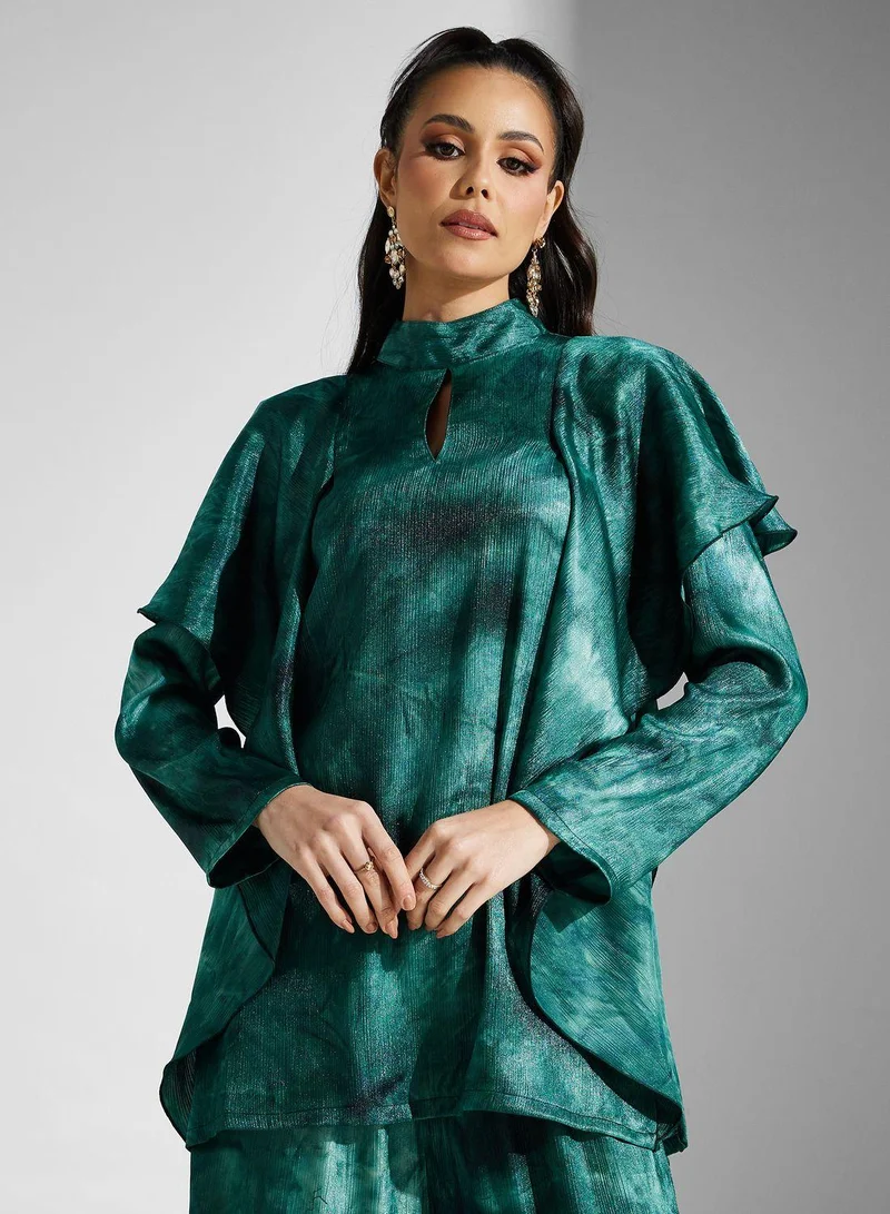 Golden Apple Printed Pants & Shirt Set