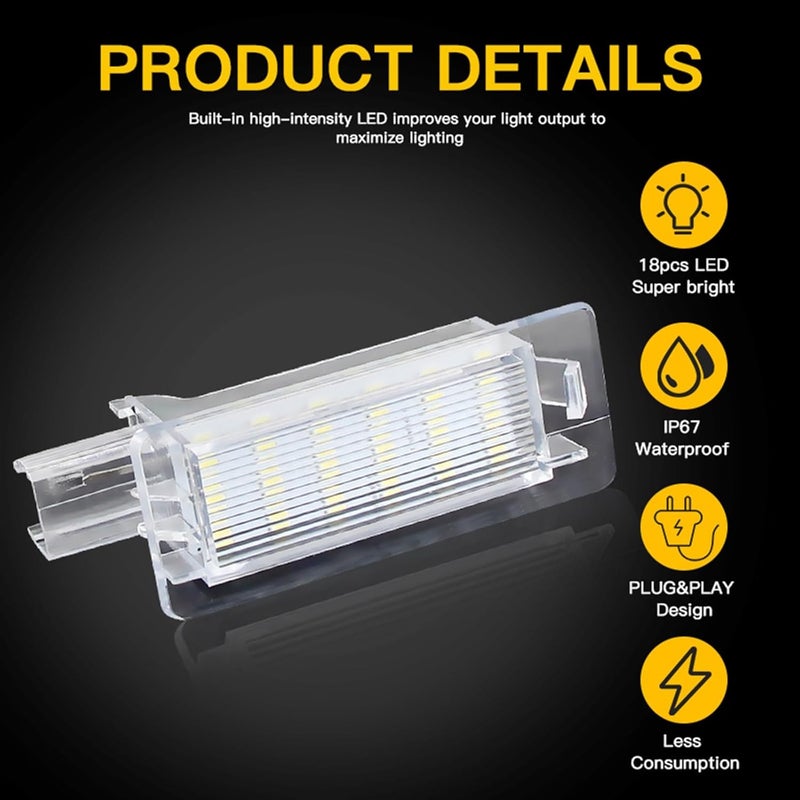 QASULER ضوء لوحة الترخيص LED من QASULER لمركبات رينو - Image 4
