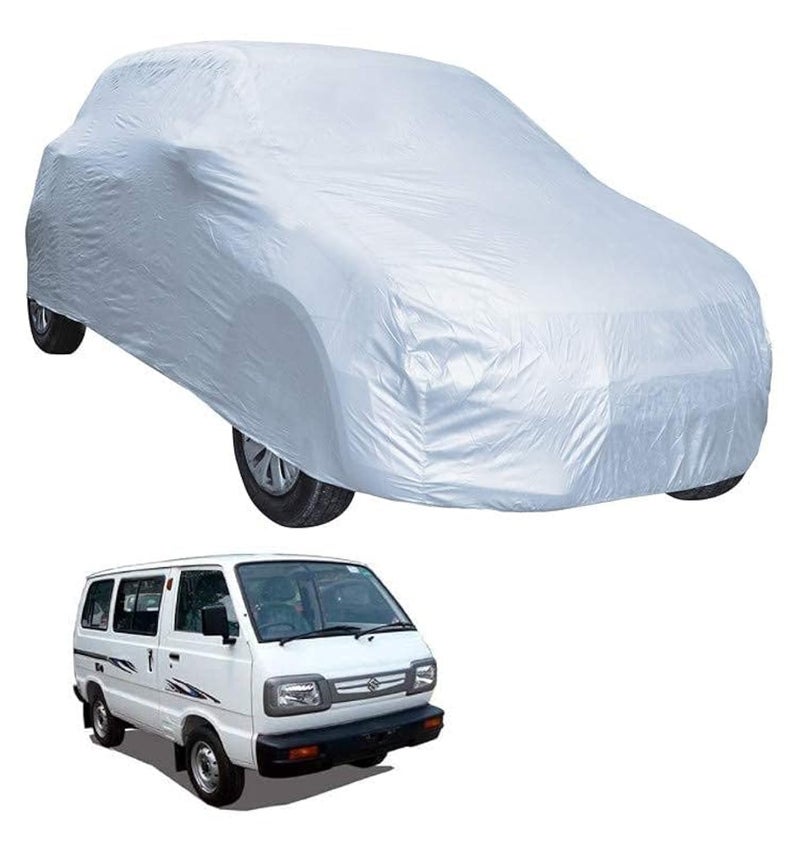 Auto Hub Car Cover Compatible with Omni with Mirror Pocket, Weather Proof, Triple Stitched, Omni Car Cover- Plain Silver - Image 1
