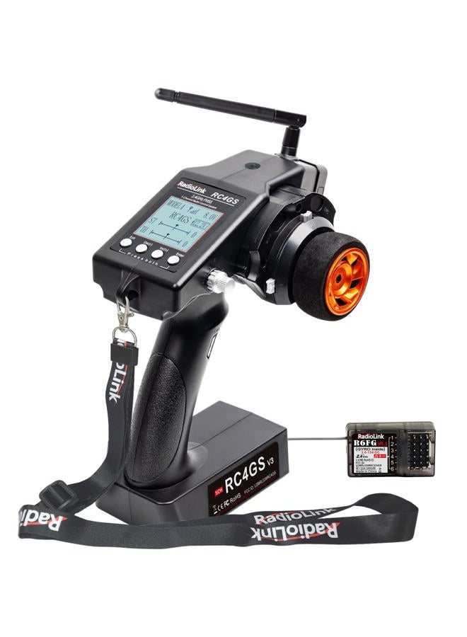 RADIOLINK RC4GS 2.4GHz 4 CH Pistol Grip RC Radio Transmitter with R6FG Gyro Receiver Controller for Cars Boats - Image 1