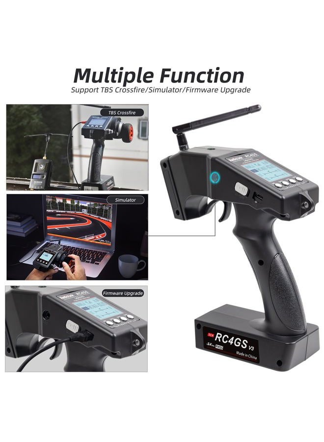 RADIOLINK RC4GS 2.4GHz 4 CH Pistol Grip RC Radio Transmitter with R6FG Gyro Receiver Controller for Cars Boats - Image 5
