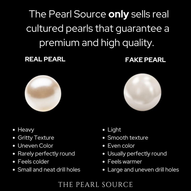 The Pearl Source أقراط اللؤلؤ المصدر لؤلؤ أكويا الياباني الأبيض الحقيقي للنساء - أقراط لؤلؤ من الذهب عيار 14 قيراط | أقراط مضادة للحساسية مع لؤلؤ مزروع حقيقي، 4.5-5.0 مم - Image 5