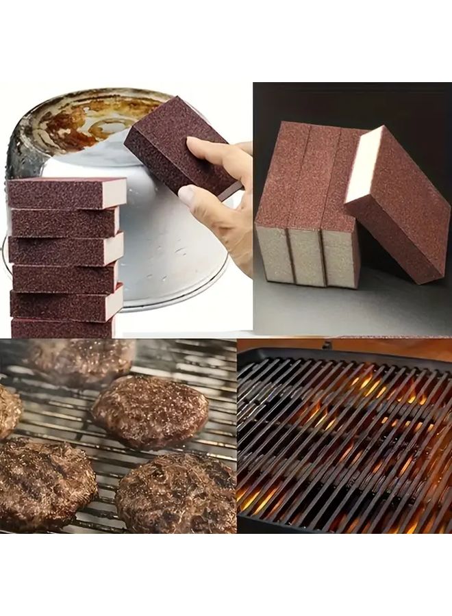 Brown Heavy Duty Grill Cleaning Sponges Non Abrasive Scrubbers - Image 2