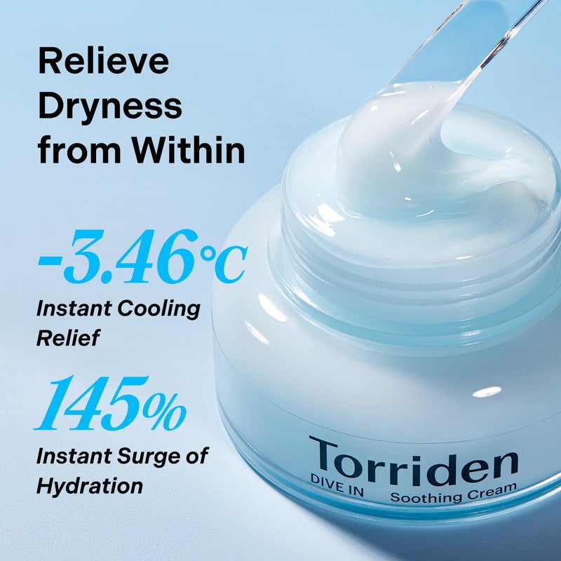 Torriden DIVE IN Serum 1.69 fl.oz. + Soothing Cream (Jar) 3.38 fl.oz. | Hyaluronic Acid Care Set | Deep Hydrating Skin Care to Get Glass Skin - Image 5