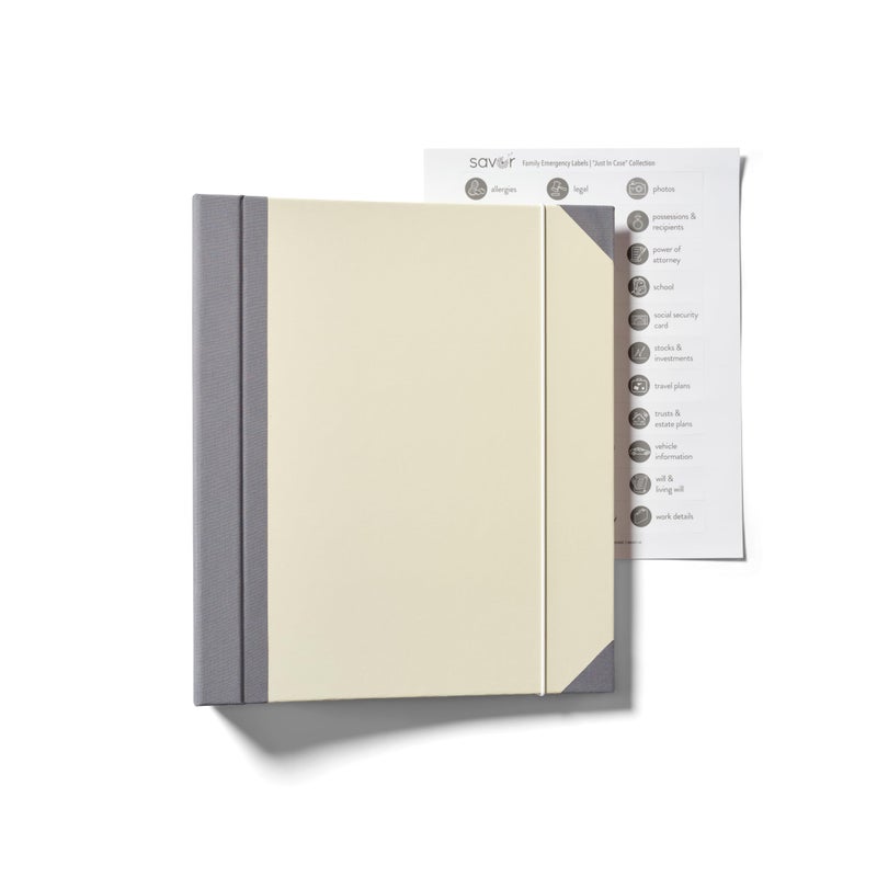 Savor|2025 Updated Edition Family Emergency Binder â„¢ | Custom Dyed Cloth Expanding File Folder for Important Papers, Babysitter Binder, Birth Certificates, Social Security Cards, Passports, Photos - Image 2