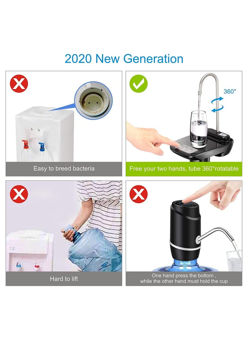 Generic - Electric Drinking Water Pump Portable Water Bottle Dispenser,Automatic Water Dispenser Pump Water Bottle Pump for Home,Kitchen,Office,Camping - Image 1