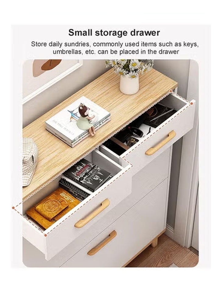 keke Entryway Shoe Cabinet Large Capacity Three Tier Shoe Storage with Two Rack - Image 5