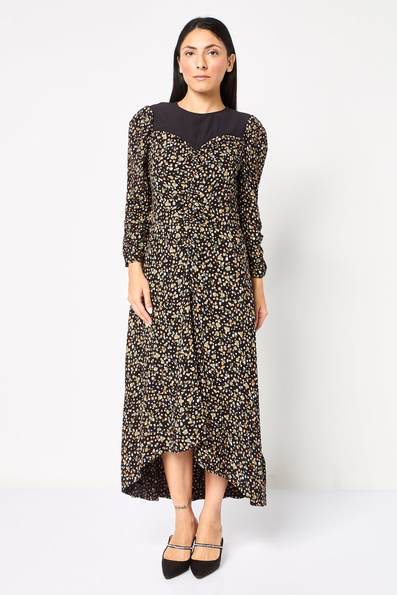 Scotch & Soda Women Floral Print Midi Dress, Multicolor - Image 1