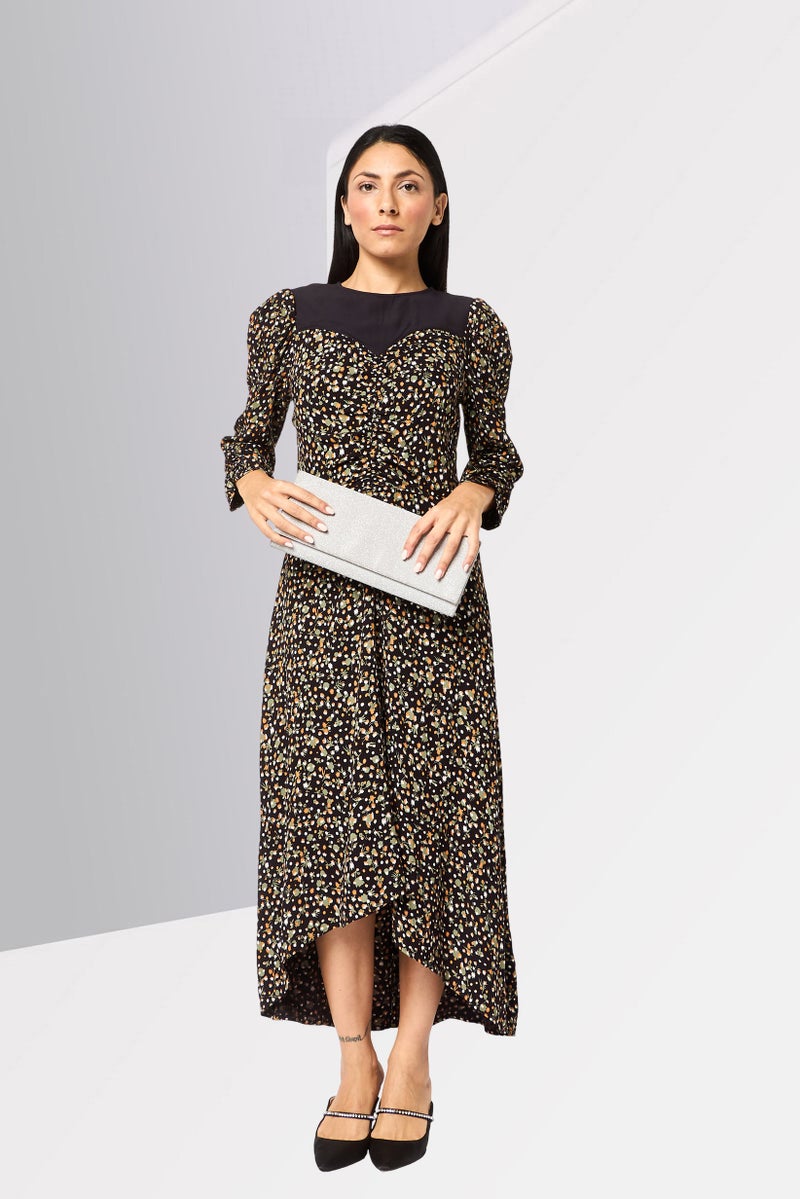 Scotch & Soda Women Floral Print Midi Dress, Multicolor - Image 2