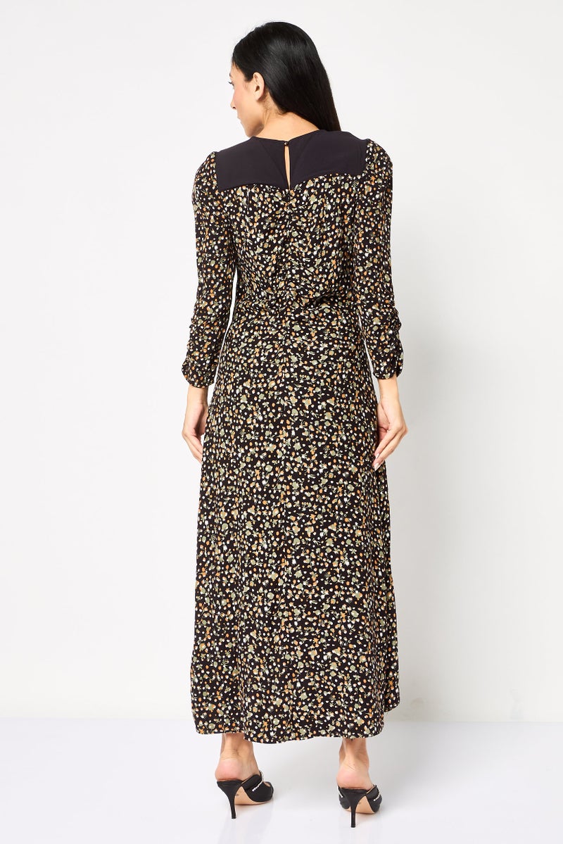 Scotch & Soda Women Floral Print Midi Dress, Multicolor - Image 4