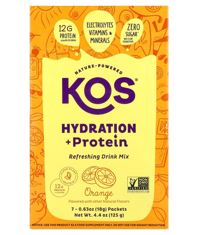Hydration + Protein Refreshing Drink Mix Orange  7 Packets 0.65 oz (18 g) Each