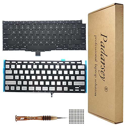 Pardarsey Replacement Backlight Backlit Keyboard Compatible with MacBook Air Retina 13" M1 A2337 Late 2020 Year US Layout+Keyboard Screws+Screwdriver - Image 1