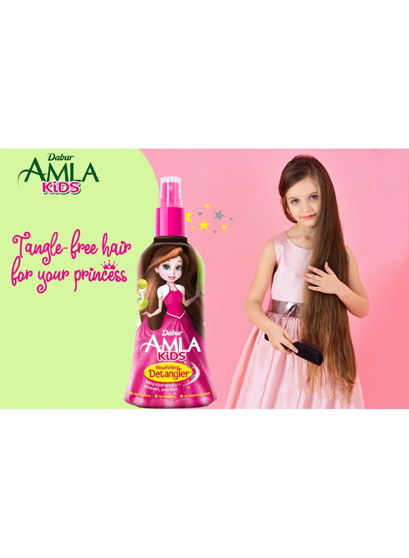 Dabur Two Bottles Kids Oil Nourishing Detangler Sprays For Easy Combing, Smooth And Soft Hair 200 ml - Image 2