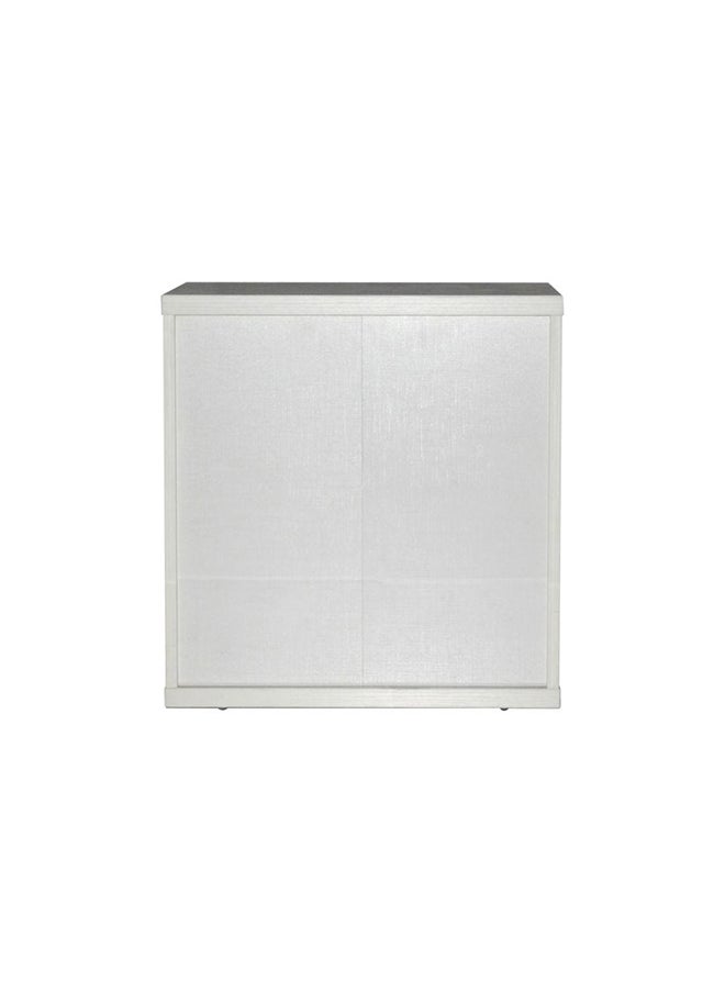 DANUBE HOME Palomeze Night Stand متعدد الوظائف بجانب السرير، توفير المساحة، منضدة نهاية الطاولة، تخزين أثاث حديث التصميم لغرفة النوم L50xW40.2xH52 سم أبيض / أسود  - Image 4