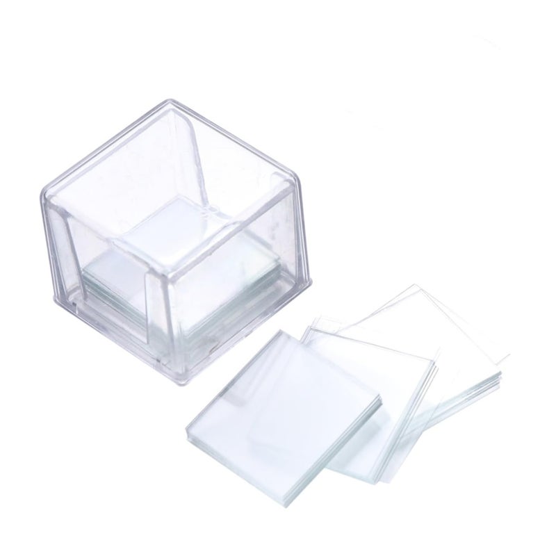 100 Pcs Square Microscope Cover Slips Glass Optical Lens Accessories - Image 2