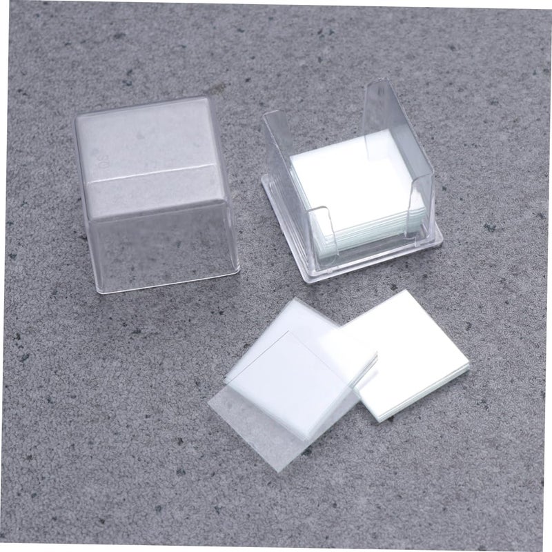 100 Pcs Square Microscope Cover Slips Glass Optical Lens Accessories - Image 3