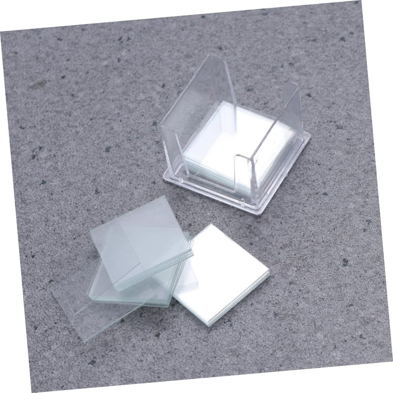 100 Pcs Square Microscope Cover Slips Glass Optical Lens Accessories - Image 4